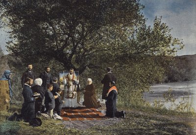 La messa sulla riva del Giordano da European Photographer